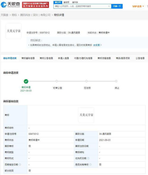 騰訊注冊元宇宙相關商標 元宇宙商標被多方搶注